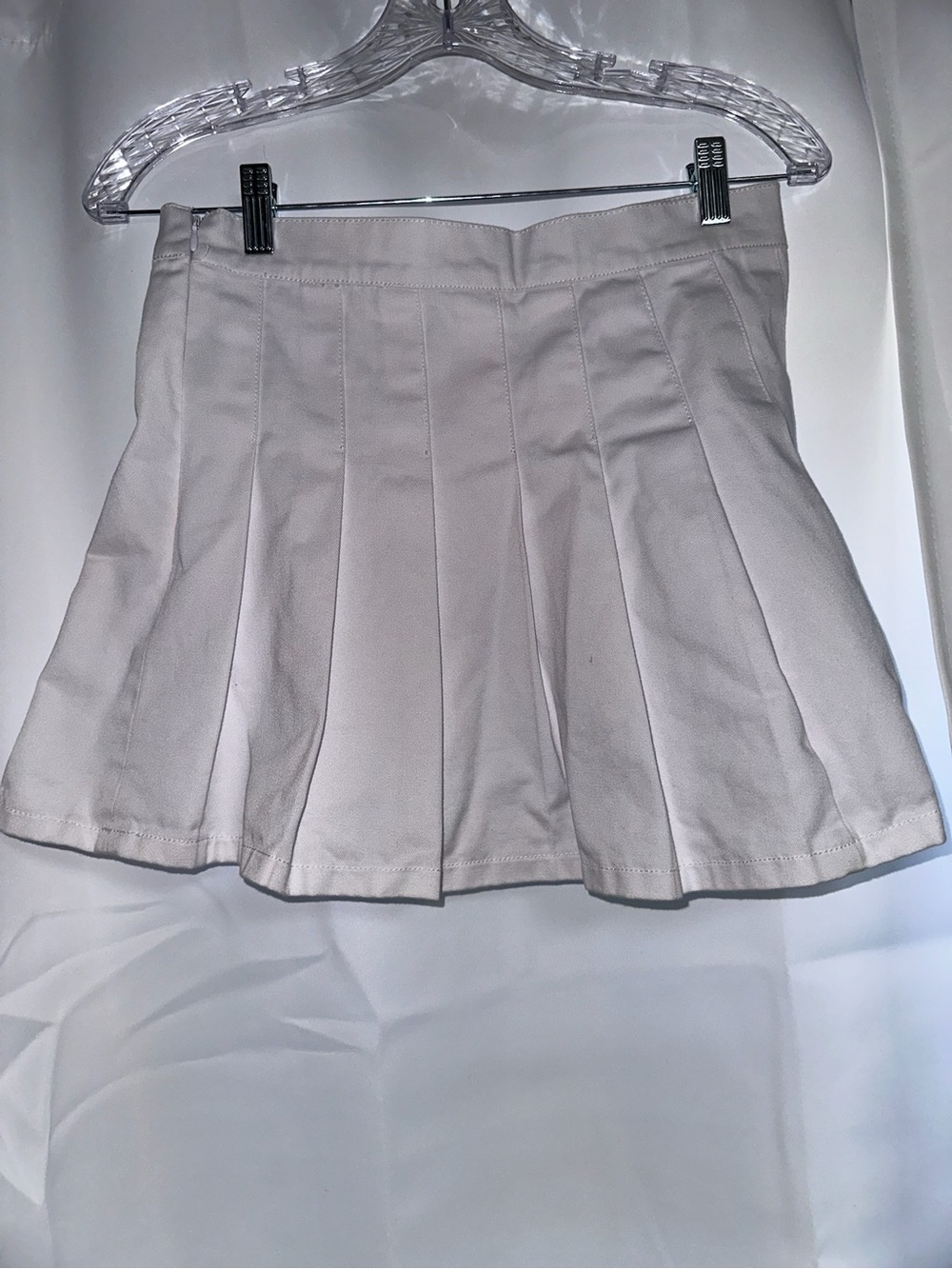 Pleated Mini Skirt - white